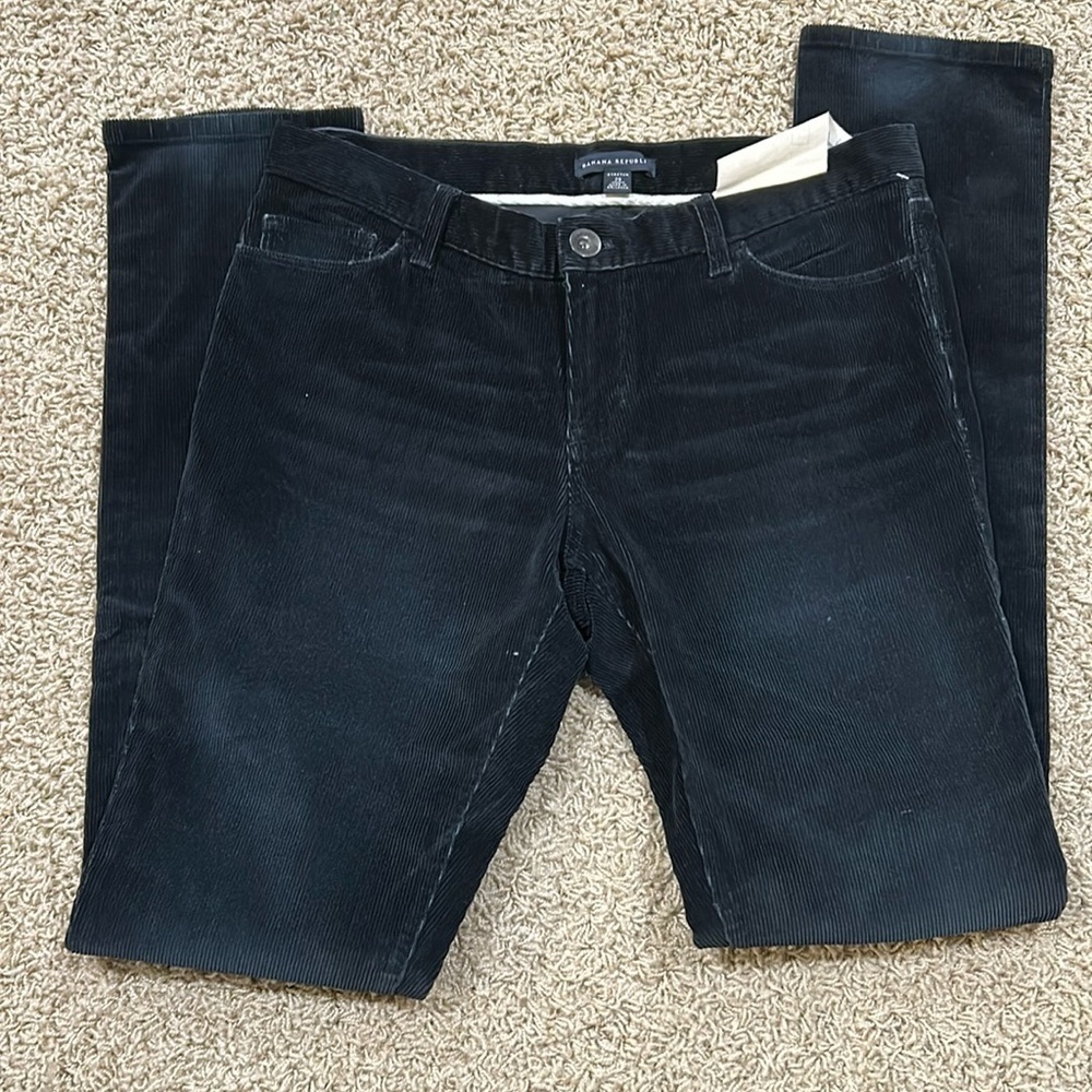 NWT Banana Republic Skinny Leg Corduroy Black Size 29 - Picture 3 of 6